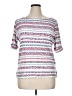 Karen Scott White Short Sleeve Blouse Size XL - photo 1