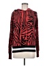 Central Park West Animal Print Red Pullover Sweater Size M - photo 1
