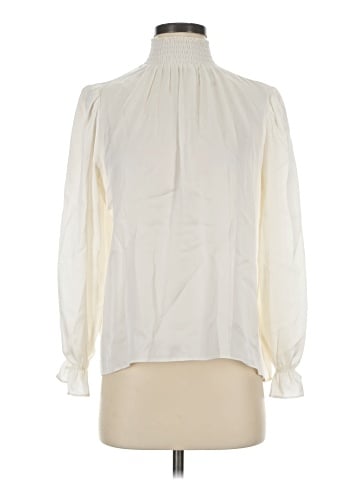 Tucker Long Sleeve Silk Top (view 1)