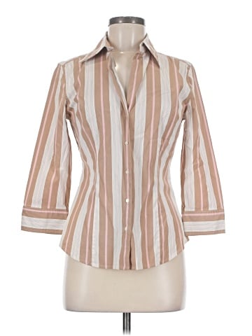 Express Design Studio 3/4 Sleeve Button-Down Shirt (view 1)