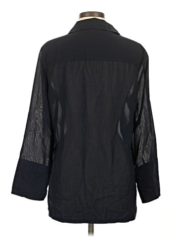 Zara 3/4 Sleeve Button-Down Shirt (view 2)