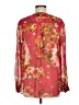 Pleione 100% Polyester Floral Pink Long Sleeve Blouse Size M - photo 2