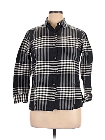 Unbranded 3/4 Sleeve Button-Down Shirt (view 1)