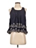 Lulumari 100% Rayon Blue Sleeveless Blouse Size S - photo 1