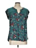 Daniel Rainn Teal Short Sleeve Blouse Size L - photo 1