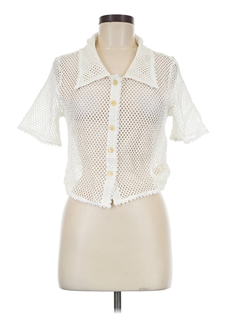 Illa Illa Short Sleeve Blouse In Ivory