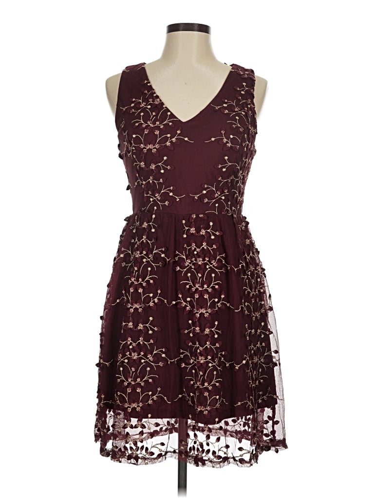 Pre-owned Altar'd State Cocktail Dress In Burgundy