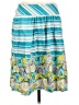 Talbots Print Teal Casual Skirt Size 10 - photo 1