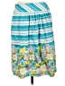 Talbots Print Teal Casual Skirt Size 10 - photo 2