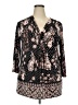 Roz & Ali Black 3/4 Sleeve Blouse Size 2X - photo 1