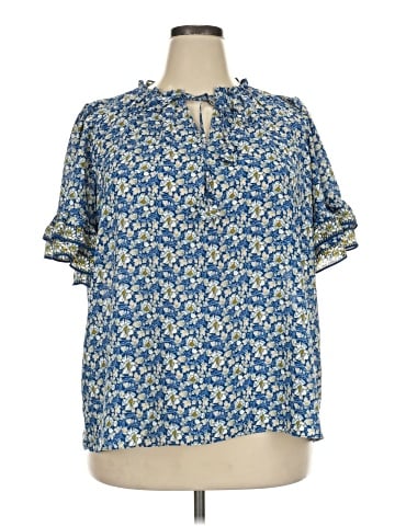 Max Studio Short Sleeve Blouse (view 1)