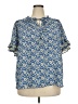 Max Studio 100% Polyester Blue Short Sleeve Blouse Size 2X - photo 1