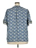 Max Studio 100% Polyester Blue Short Sleeve Blouse Size 2X - photo 2