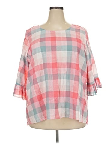 Bobeau 3/4 Sleeve Blouse (view 1)