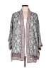 Max Studio 100% Polyester Gray Kimono Size L - photo 1