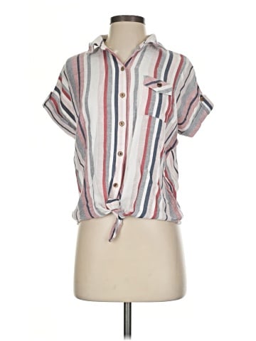 Love Notes Short Sleeve Button-Down Shirt (view 1)