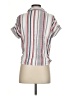 Love Notes Stripes Gray Short Sleeve Button-Down Shirt Size S - photo 2