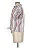 Love Notes Stripes Gray Short Sleeve Button-Down Shirt Size S - photo 5