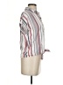 Love Notes Stripes Gray Short Sleeve Button-Down Shirt Size S - photo 4