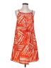 Mossimo 100% Polyester Print Orange Casual Dress Size XS - photo 1