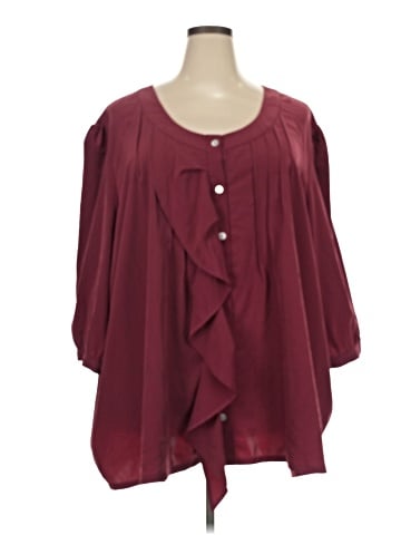 Ulla Popken 3/4 Sleeve Blouse (view 1)