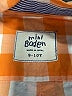 Mini Boden 100% Cotton Checkered-gingham Orange Long Sleeve Button-Down Shirt Size 9-10 - photo 3