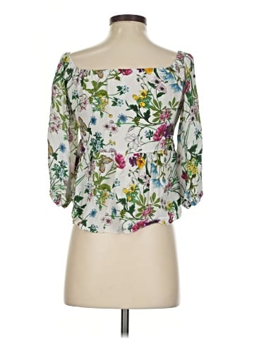 L'Agence 3/4 Sleeve Silk Top (view 2)