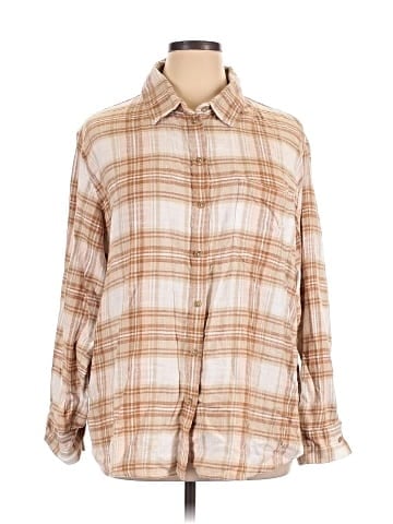 American Eagle Outfitters Long Sleeve Button-Down Shirt (view 1)