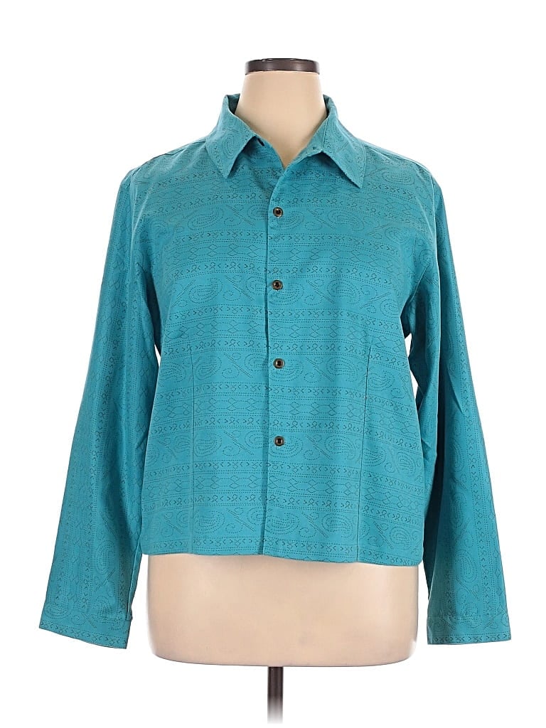 Pre-owned Chico's Design Cardigan Sweater In Teal