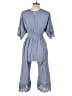 Entro Solid Blue Jumpsuit Size L - photo 2