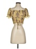 Blush Yellow Short Sleeve Blouse Size S - photo 1
