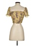 Blush Yellow Short Sleeve Blouse Size S - photo 2