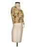 Blush Yellow Short Sleeve Blouse Size S - photo 4