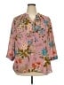 Violet & Claire Floral Pink 3/4 Sleeve Blouse Size 2X - photo 1