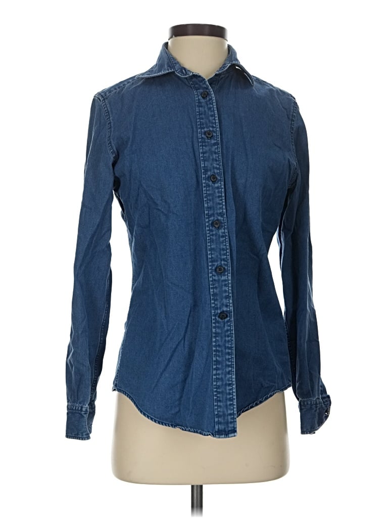 Pre-owned Façonnable Long Sleeve Button Down Shirt In Blue
