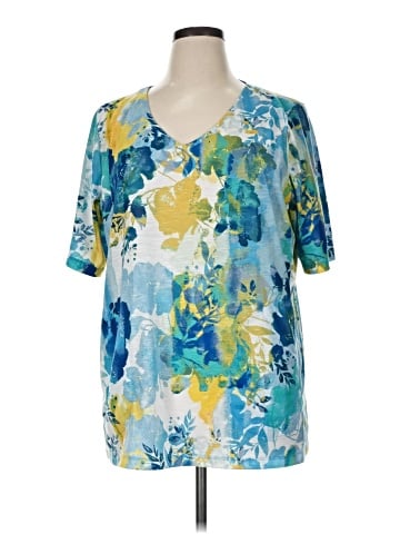 Susan Graver Short Sleeve Blouse (view 1)