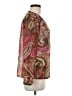 Cache 100% Polyester Paisley Brown Long Sleeve Blouse Size M - photo 4