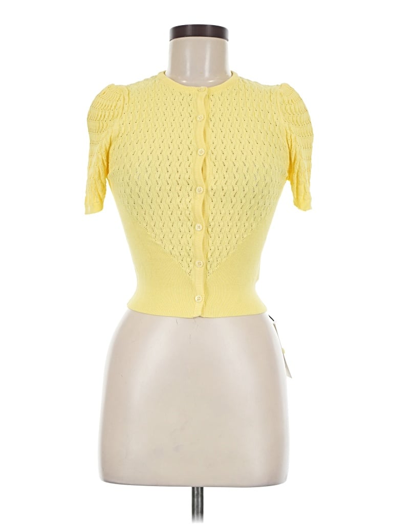 Commense Cardigan Sweater In Yellow