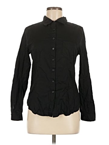 Chocolate Long Sleeve Button-Down Shirt (view 1)