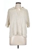 Max Studio Ivory Short Sleeve Blouse Size L - photo 1