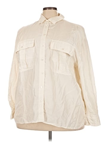 Banana Republic Long Sleeve Silk Top (view 1)