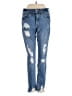 Express Hearts Blue Jeans Size 4 - photo 1