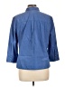 Talora Blue 3/4 Sleeve Button-Down Shirt Size L - photo 2