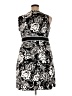 Notations Print Black Casual Dress Size 2X - photo 2
