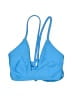 Hurley 100% Polyester Solid Blue Swimsuit Top Size S - photo 1
