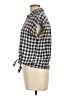Old Navy Checkered-gingham Blue Short Sleeve Blouse Size L - photo 5