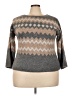 Lane Bryant Chevron-herringbone Fair Isle Stripes White Gray Pullover Sweater Size 18 - 20 Plus - photo 1