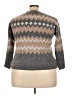 Lane Bryant Chevron-herringbone Fair Isle Stripes White Gray Pullover Sweater Size 18 - 20 Plus - photo 2