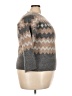 Lane Bryant Chevron-herringbone Fair Isle Stripes White Gray Pullover Sweater Size 18 - 20 Plus - photo 4