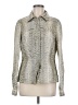 Carlisle Metallic Silver Long Sleeve Blouse Size 8 - photo 1